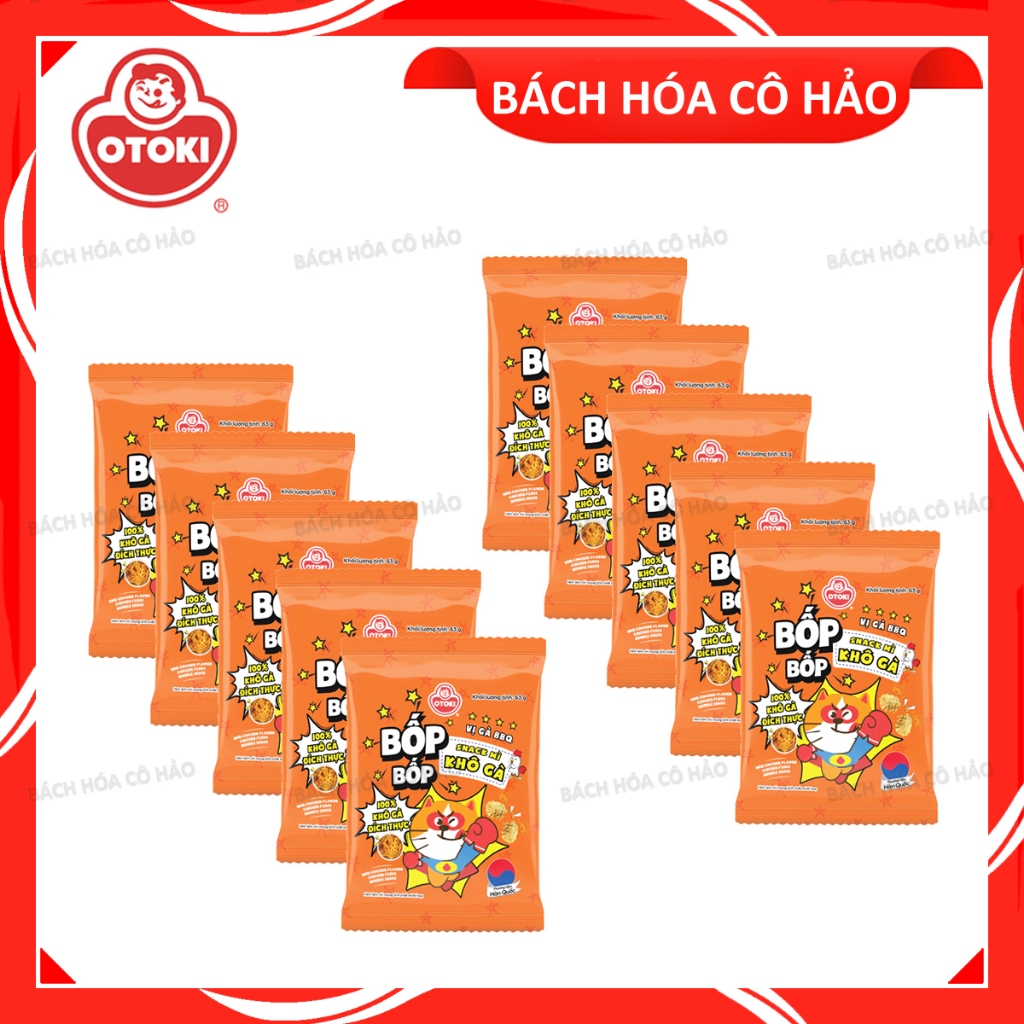 COMBO 10 GÓI SNACK MÌ KHÔ GÀ BỐP BỐP VỊ GÀ BBQ OTOKI