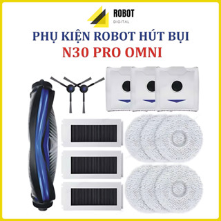 Phụ kiện Ecovacs Deebot N30 Pro Omni – Chổi cuộn, chổi cạnh, lọc HEPA, khăn lau, túi bụi thay thế