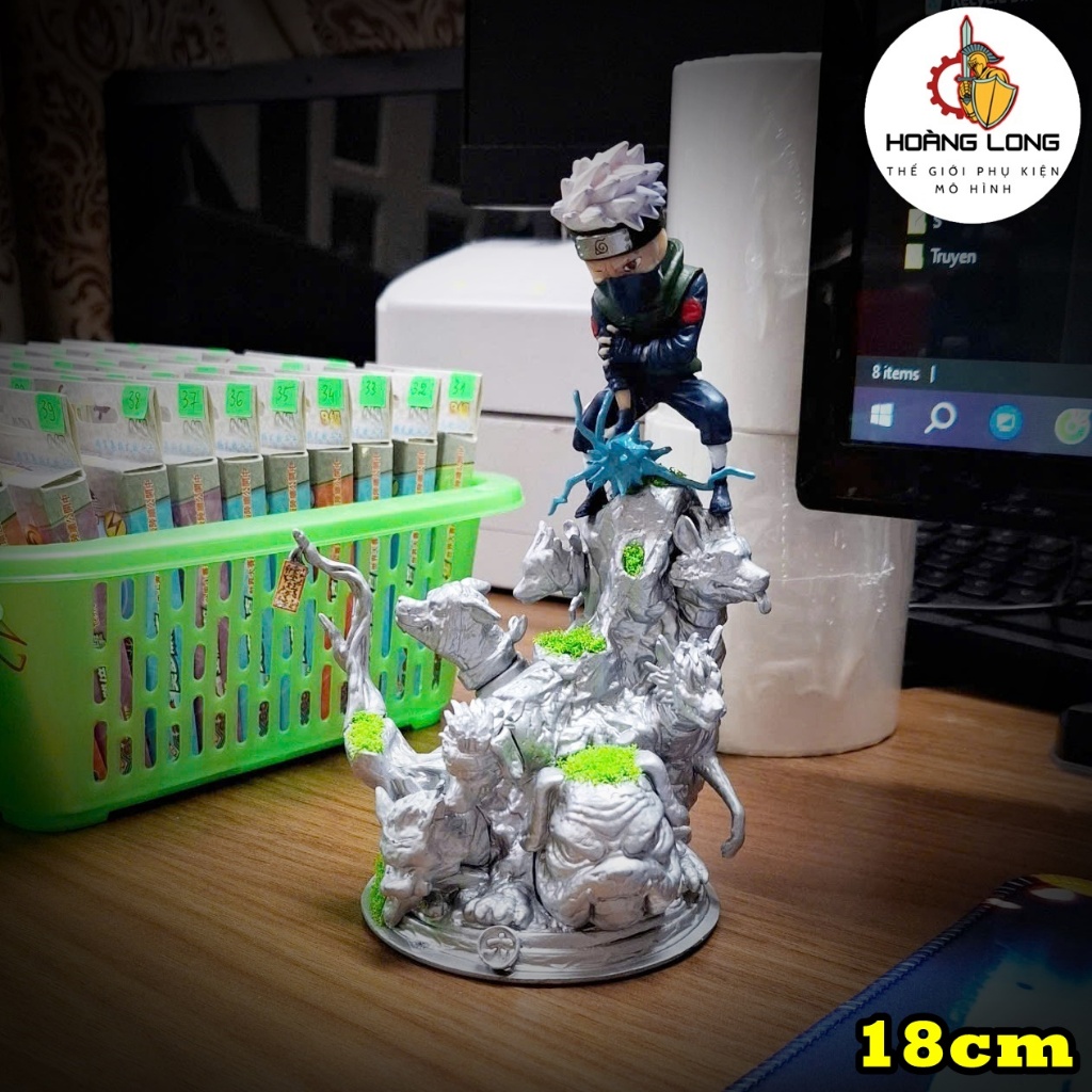 Mô hình Diorama Kakashi Chidori Chibi 18cm, quà tặng sinh nhật, mô hình sưu tập (phụ kiện Hoàng Long