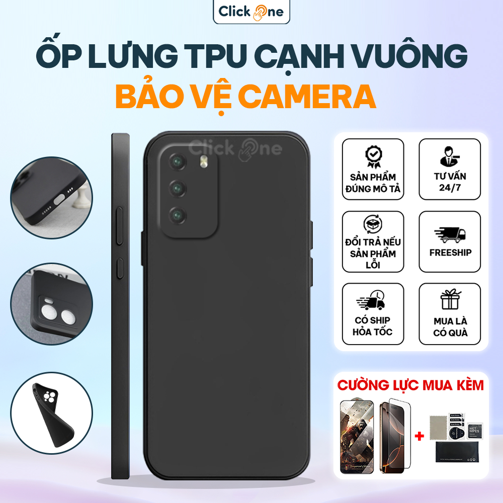 Ốp lưng Poco M3, M3 Pro, M5S TPU chống bẩn viền cạnh vuông có bảo vệ camera toàn diện | ỐP LƯNG CẠNH VUÔNG