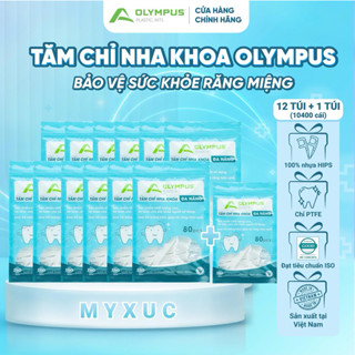 {CHÍNH HÃNG}[MUA 12 TẶNG 1] Tổng 13 Túi Tăm chỉ nha khoa OLYMPUS made in Vietnam (tổng 1040c)