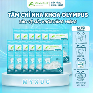 {CHÍNH HÃNG}[COMBO 12 túi 960pcs] Tăm chỉ nha khoa OLYMPUS Made in Vietnam đạt tiêu chuẩn ISO