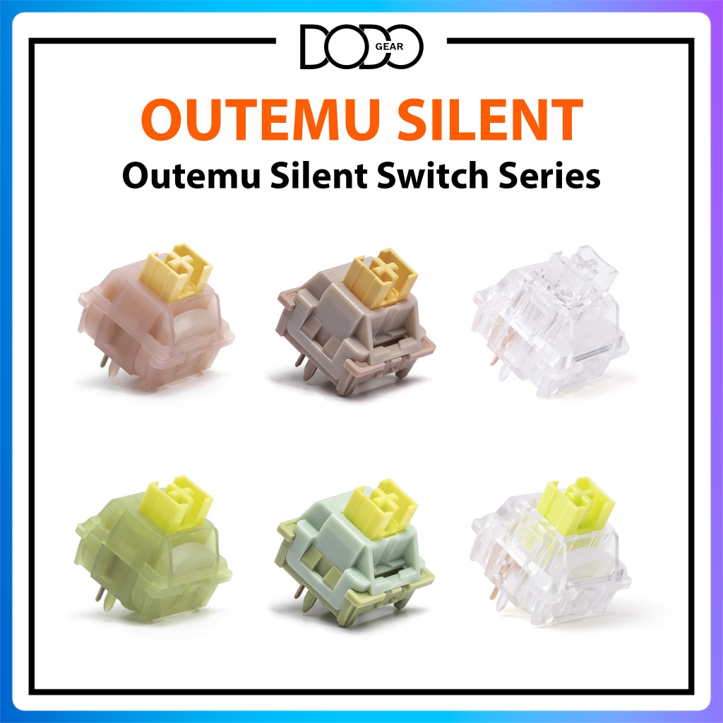 Switch Outemu Silent Lime Peach Crystal Gray White Yellow công tắc bàn phím Switch Silent yên tĩnh không tiếng DoDo Gear
