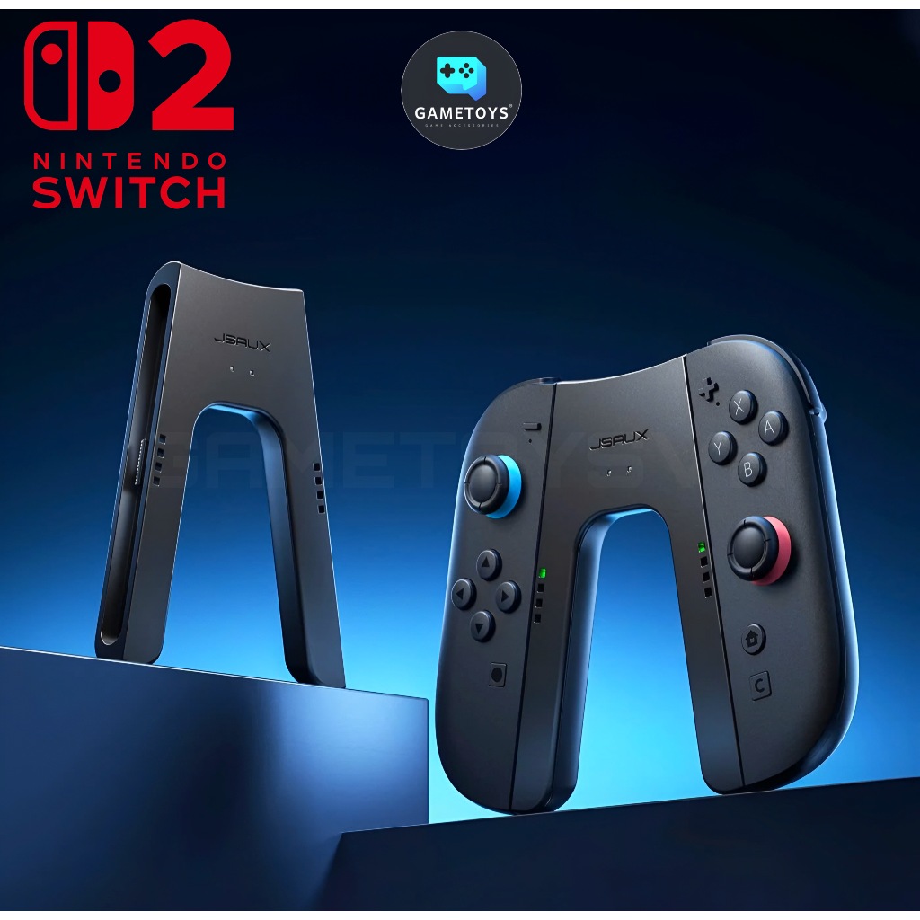 Grip sạc đa năng xịn sò kèm dây sạc (JSAUX) cho Joy-Con gắn ốp - Nintendo Switch 2 / Switch 2025