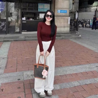 CÓ BIGSIZE Nữ - Áo nữ LEN TĂM Croptop Basic dễ phối đồ CRT14