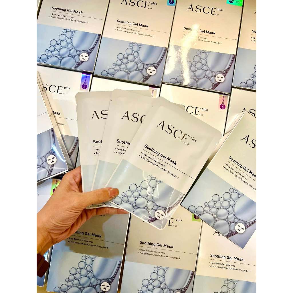 Hàng Nhập Cty] Mặt Nạ Chứa Exosome Hoa Hồng Damask Phục Hồi, Làm Dịu Da - ASCE Plus Soothing Gel Mas