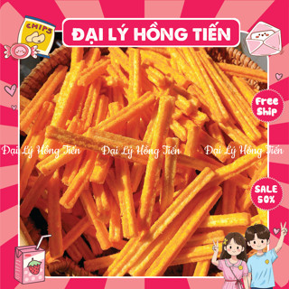 Snack Que Phô Mai Ngó Sen, Bim bim khoai tây ngó sen lắc phô mai thơm ngon, Đồ ăn vặt