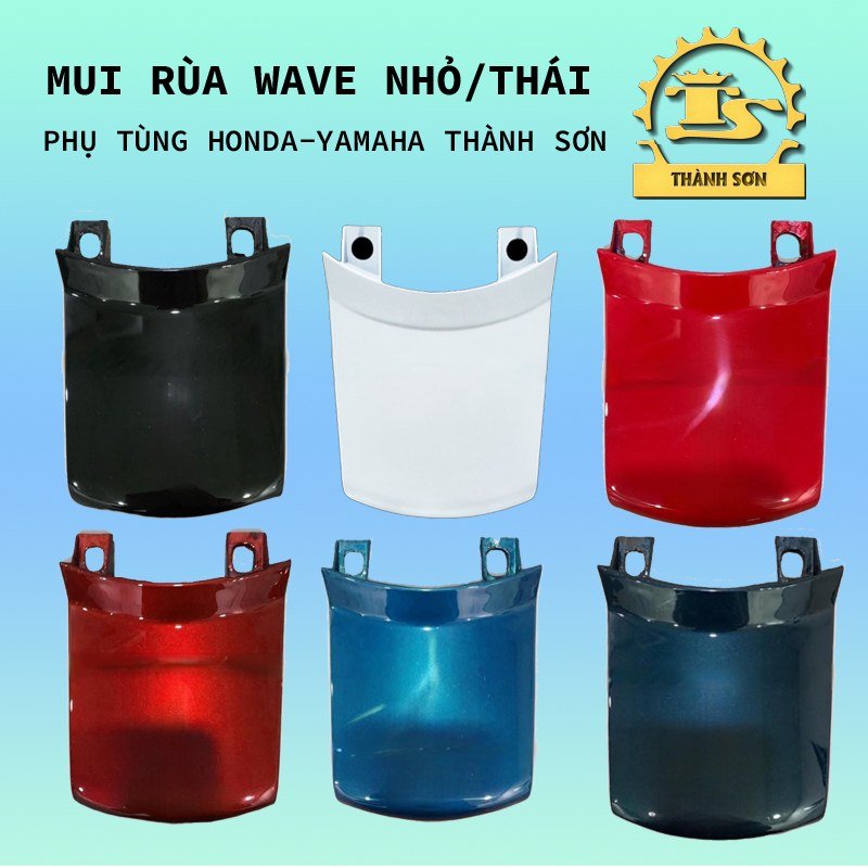 Mui rùa | Đuôi rùa | ốp đuôi Wave Alpha/Zx/Thái 110 - Wave nhỏ (Nhựa trắng ABS)