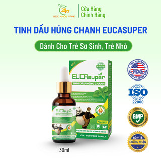 Tinh dầu húng chanh EucaSuper giúp làm dịu cơn ho, sổ mũi, long đờm, đau họng 30ml