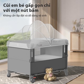  Nôi cũi cho bé đa năng trọn bộ Cocobb  Quây đệm màn chống muỗi ,nôi cho bé sơ sinh từ 0 đến 3 tuổi 