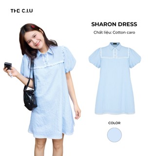 Đầm ngắn tay phồng phối ren THE C.I.U - Sharon Dress