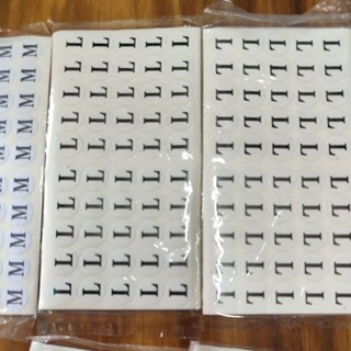 Tem Size Dán Quần Áo Các Loại - Đủ Size - 50c,100c,500c