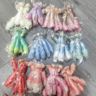  tóc giả xoăn dài 15cm ngang 100cm phụ kiện may tóc cho búp bê 5in 