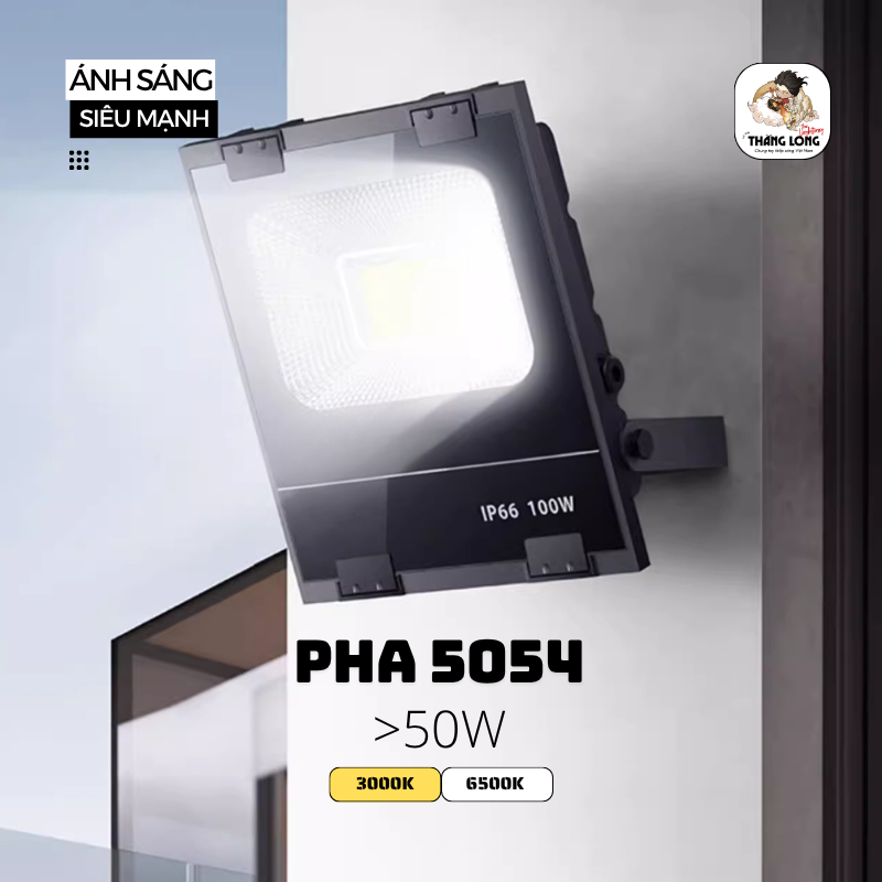 Bộ đèn Pha COB 5054 (by MD Led Lighting), (công suất: 100W/150W/200W), (ánh sáng: vàng/trắng)
