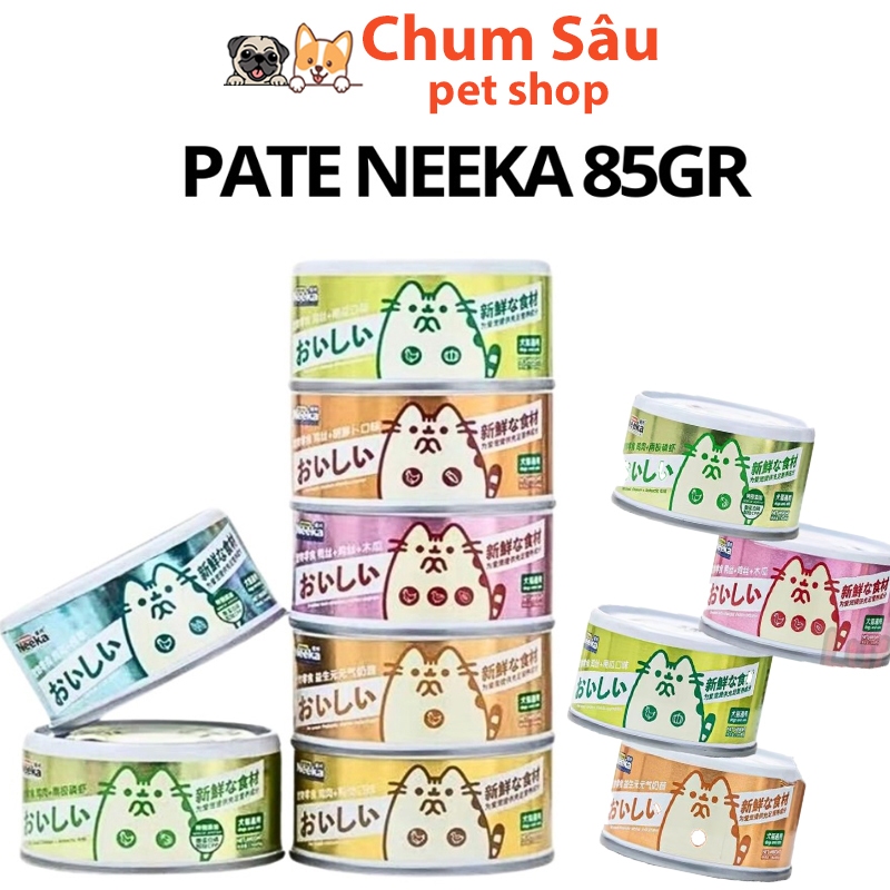 Pate Neeka Cho Mèo Chó Mọi Lứa Tuổi Bổ Sung Dinh Dưỡng, Thơm Ngon Lon 85g