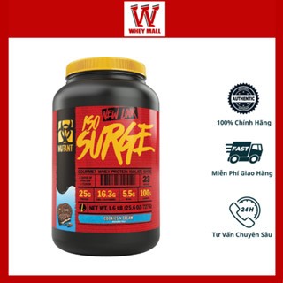 Mutan Iso Surge 1.6Lbs (720g) Whey Protein Isolate Hỗ Trợ Phục Hồi Và Phát Triển Cơ Bắp Từ Canada
