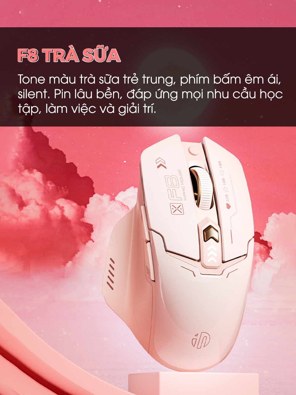 Chuột không dây silent cute SIDOTECH F8