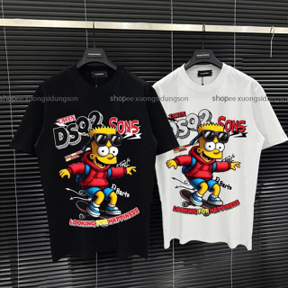 Áo phông chữ Dsq Sons cộc tay cổ tròn nam nữ,áo thun Dsq Sons hot trend boy phố hàn quốc Hottrend 2025 [N02]
