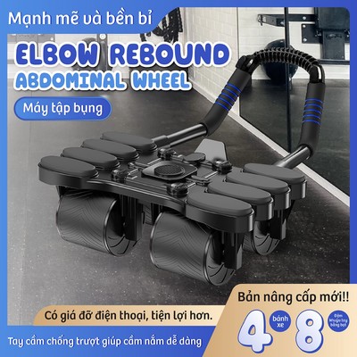 Tặng tấm lót [RW100-RW099] - Dụng cụ tập bụng 4 bánh ,Con lăn cao cấp đa năng  hỗ trợ thon gọn