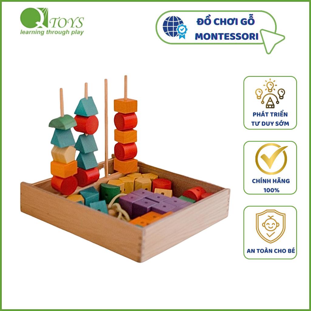 Đồ Chơi Xỏ Dây Khối To QToys SKU982-Phát Triển Tư Duy Cho Trẻ Từ 2-6 Tuổi | QTOYS