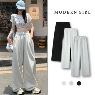  Quần nỉ nữ ống suông rộng MG Quần nỉ nữ ba màu dày dặn chuẩn form tôn dáng chất liệu mềm mại 