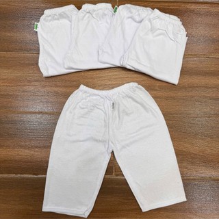 Quần Dài Trắng Cotton Sơ Sinh, Quần Dài Mỏng Mát Cho Bé