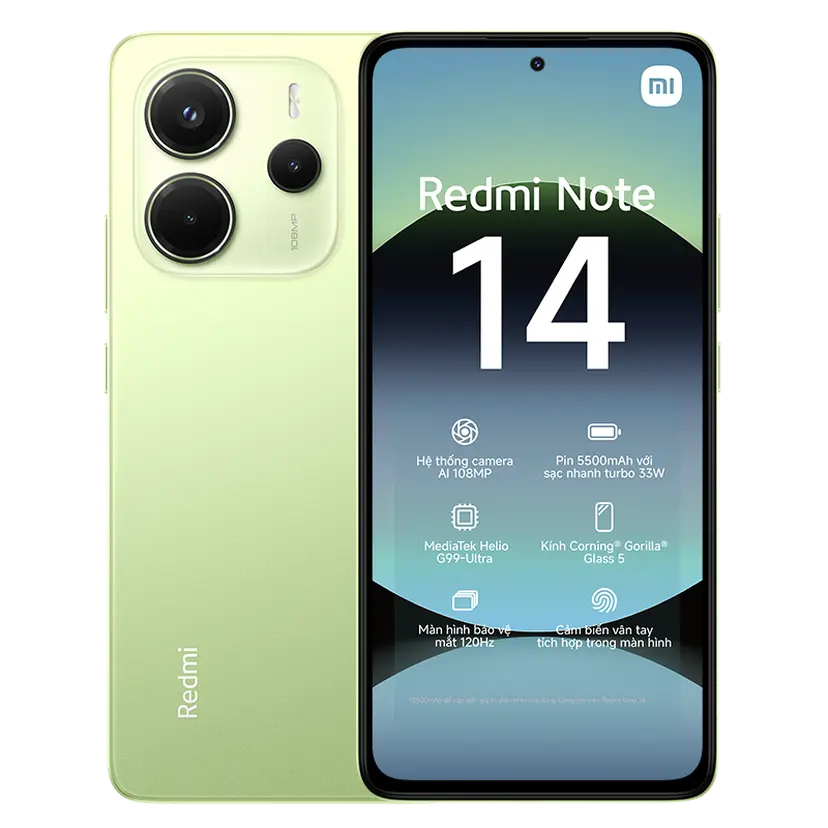 [Chỉ GH tận nơi] Điện Thoại Xiaomi Redmi Note 14 6GB 128GB, Bảo hành 18 tháng | BigBuy360 - bigbuy360.vn