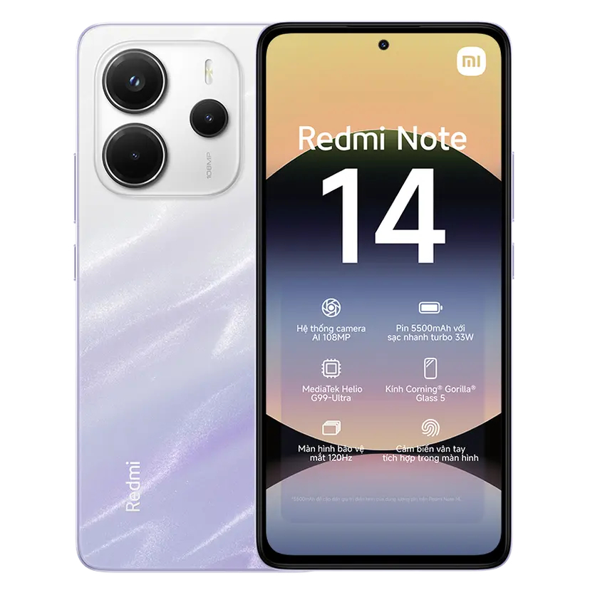 [Chỉ GH tận nơi] Điện Thoại Xiaomi Redmi Note 14 6GB 128GB, Bảo hành 18 tháng | BigBuy360 - bigbuy360.vn