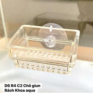  Khay đựng thức ăn trùng huyết bằng mica – phụ kiện hồ cá cảnh giữ thức ăn tập trung không làm bẩn nước dễ vệ sinh 