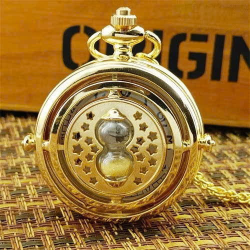 Đồng hồ bỏ túi lớn cổ điển vàng Phễu rỗng - Đồng hồ bỏ túi thạch anh cổ điển