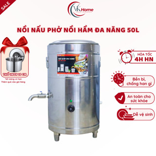 Nồi inox nấu phở 50L - nồi hầm xương đa năng, tiết kiệm điện, giữ nhiệt tốt