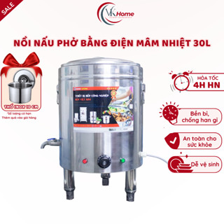 Nồi nấu phở bằng điện mâm nhiệt 30L  - nồi hầm xương, nấu nước lèo tiện lợi, tiết kiệm điện