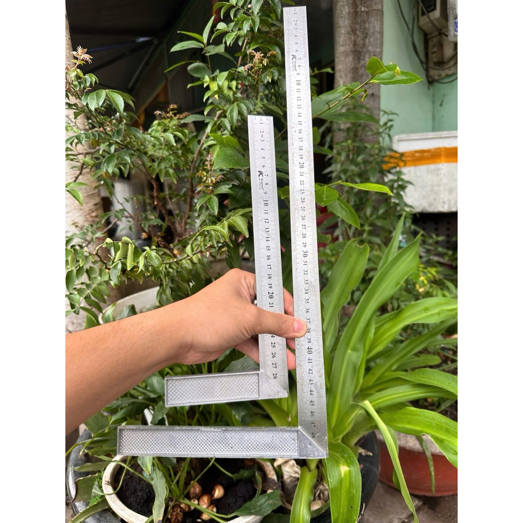 Thước ke góc vuông Kapusi 30cm/50cm – Thép không gỉ, đo chính xác