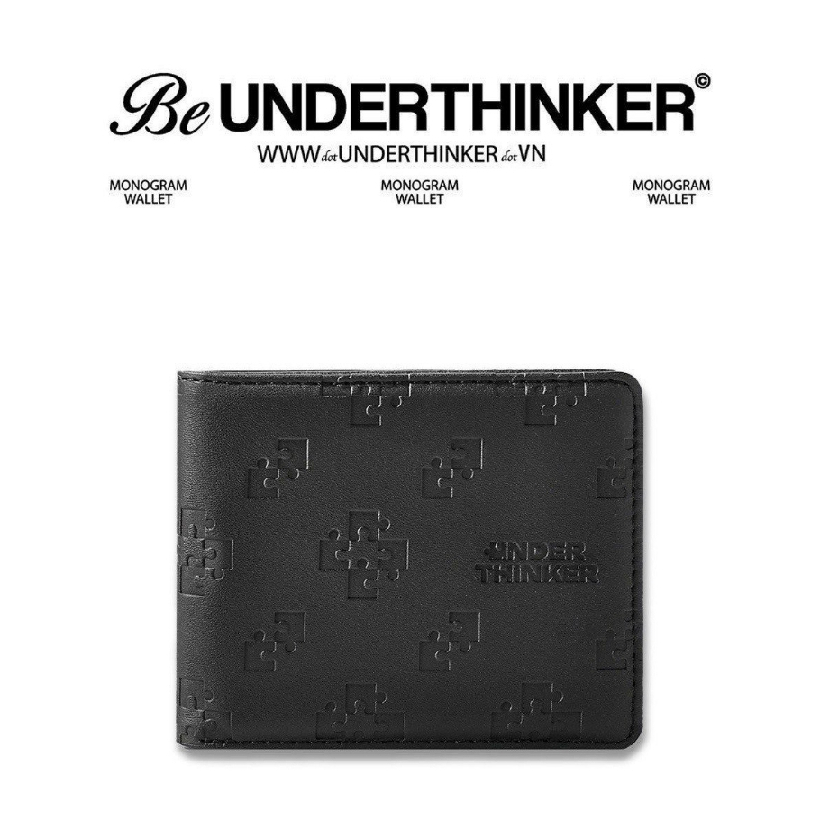 Ví Da PU Nam Nữ Unisex Signature Dập Chìm Monogram Trượt Nước Chính Hãng | Underthinker