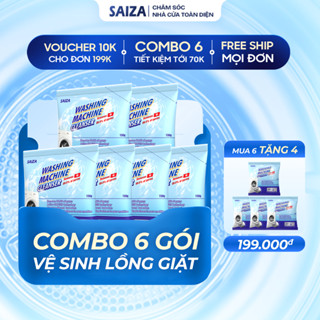 [Mua 6 tặng 4] Combo 10 túi bột tẩy lồng máy giặt Saiza 150gr - tẩy lồng, vệ sinh máy giặt hiệu quả