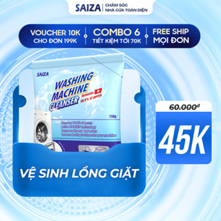 Bột vệ sinh lồng máy giặt SAIZA – Khử mùi hôi tẩy sạch cặn diệt khuẩn, dùng cho cả máy cửa ngang/dọc