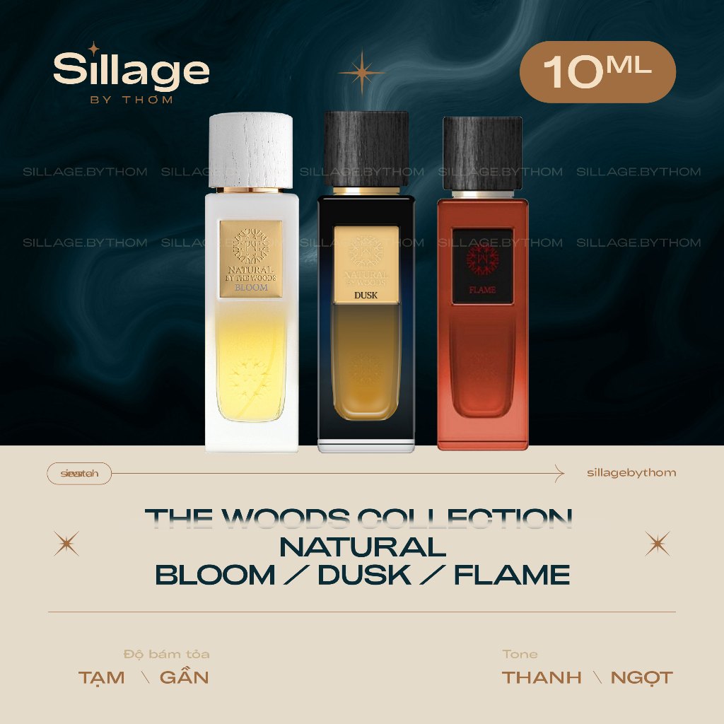 Mẫu thử nước hoa unisex THE WOODS COLLECTION NATURAL FLAME | BLOOM | EDP |  DUSK |