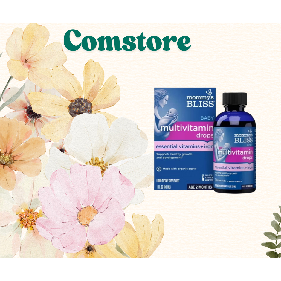 (Thóc Gạo Shop 1989) Siro bổ sung Mommy Bliss Baby Multivitamin with iron 30ml bổ sung vitamin và sắ