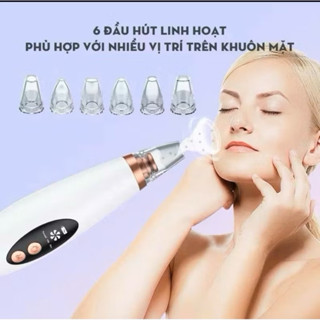 ( Tặng 6 đầu hút) Máy hút mụn đầu đen mụn cám cao cấp dụng cụ làm sạch lỗ chân lông, siêu mạnh loại bỏ mụn, bã nhờn mới