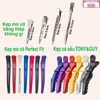 Kẹp Mỏ Vịt Và Kẹp Cá Sấu Chuyên Dụng Làm Tóc Bằng Thép Không Gỉ Và Nhựa Cao Cấp