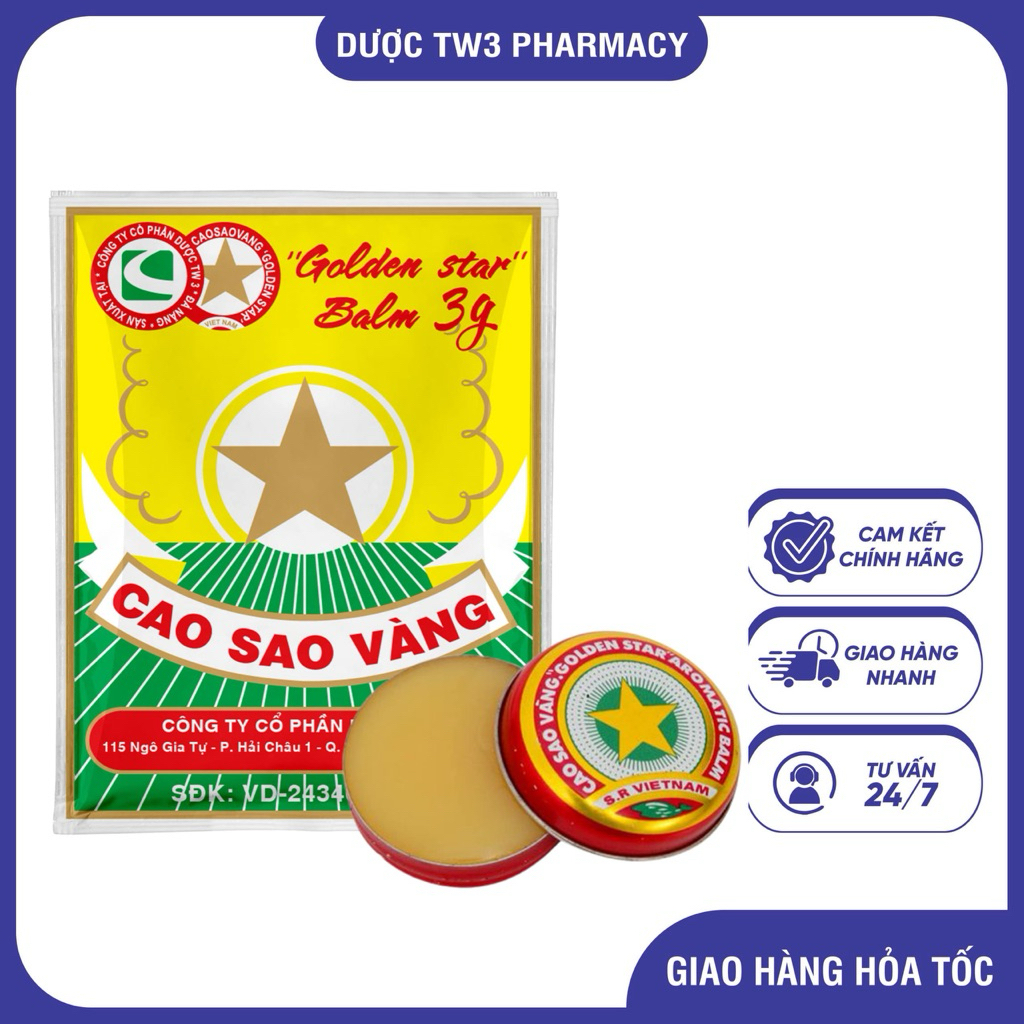  Combo 5 - 10 hũ Cao sao vàng 3g  Dầu cù là  DƯỢC TW3  Chính Hãng - Date 2030  