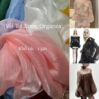 [Vải MM] [239] (Giá Bán 0.5m) Vải Tơ Xước Organza Lên Đầm, Váy, Áo Thiết Kế