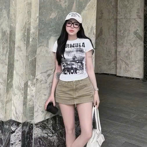 Chân Váy Bò Nâu MIAA Dáng A Form Siêu Đẹp Dễ Mix Cạp Cao Siêu Tôn Dáng , Chân Váy Bò Dáng A Cao Cấp | BigBuy360 - bigbuy360.vn