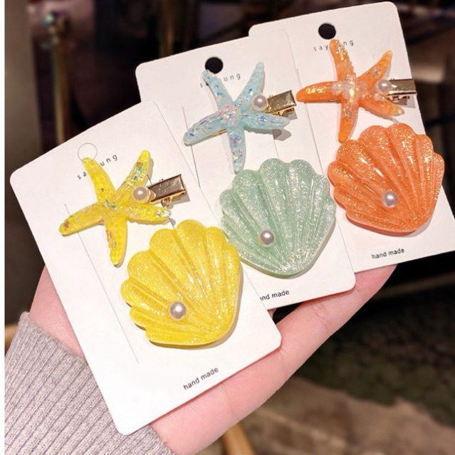 Kẹp tóc hình sao vỏ sò biển dễ thương (KT07)