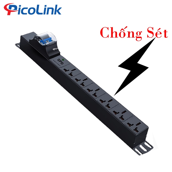 Thanh nguồn PDU chống sét Đa năng 6 ổ cắm 32A, Picolink PL-PDU32-CS6