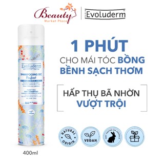 Dầu gội khô Evoluderm làm sạch tóc và da đầu cho mái tóc bồng bềnh hương thơm quyến rũ 200ml, 400ml