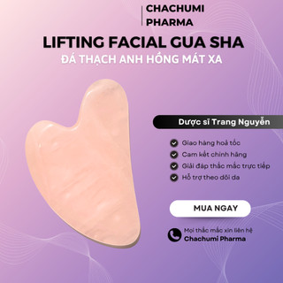 Đá Thạch Anh Hồng Mát Xa Lifting Facial Gua Sha (Có Hộp)