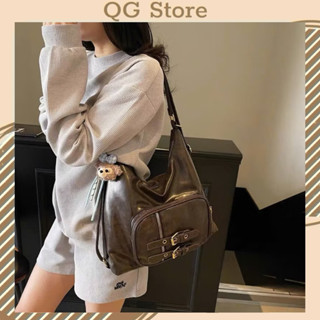 (Tặng Charm Micky) Túi Tote Túi Đeo Vai Đeo Balo 3in1 Da Mềm Phối 2 Dải Thời Trang QGStore
