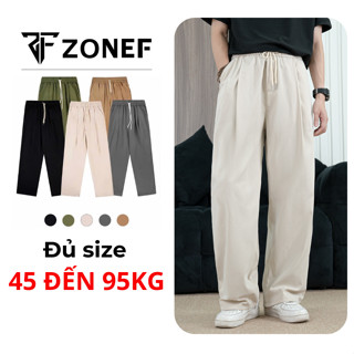 Quần Vải Kaki Dù Xếp Ly Ống Rộng, Quần Dài From Rộng Dáng Suông Chất Liệu Mềm Mại Thoáng Mát By Zonef Officail ( QKK )
