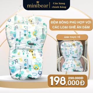 Đệm cotton xe đẩy lót lưng thoáng khí,đệm ghế ngồi cho bé,phụ kiện ghế ăn dặm thương hiệu MINI BEAR